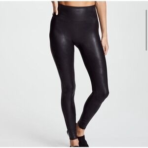 SPANX Faux Leather Leggings high waist Size M black